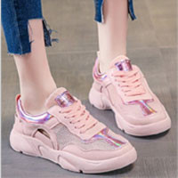 Mesh Panel Cut Out Sneakers